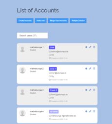 Preview image List of Accounts