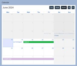Preview image Cumulative entries in calendar