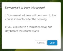 Preview image Notification during booking