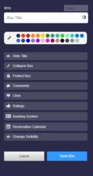 Preview image Box Settings