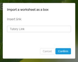 Preview image Enter the link to the Tutory worksheet