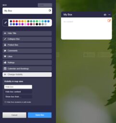 Preview image Option “Change Visibility”