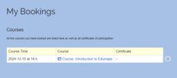 Preview image Page “My Bookings”