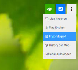 Vorschaubild Screenshot: Import/Export im Map-Menü