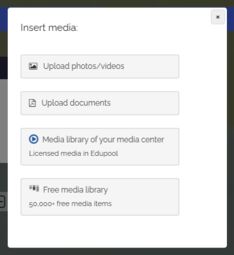 Vorschaubild Dialog “Insert media”