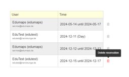 Preview image Delete Option below Box Calendar