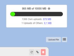 Preview image Button “Upload file” for direct upload
