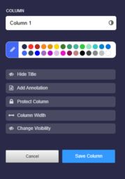 Preview image Column Settings