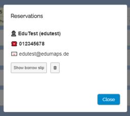Preview image Deleting a Reservation
