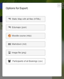 Preview image Export option:<br>Participants of all bookings