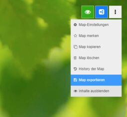 Vorschaubild „Map exportieren“ im Map-Menü