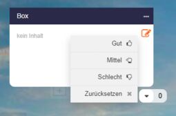 Vorschaubild Bewertungen bzw. Abstimmungen je Box