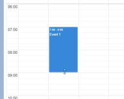Preview image Shorten or lengthen the event time