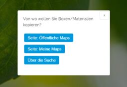 Screenshot: Auswahl zur Boxsuche