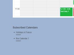 Preview image List of subscribed calendars