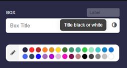 Preview image Color of the box title (black/white)