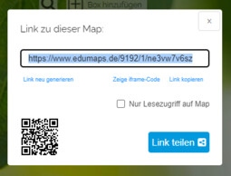 Vorschaubild Screenshot: Map-Teilen-Dialog