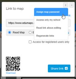Preview image Map-sharing dialog with password