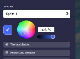 Vorschaubild Erweiterte Einstellungen zur Spaltenfarbe
