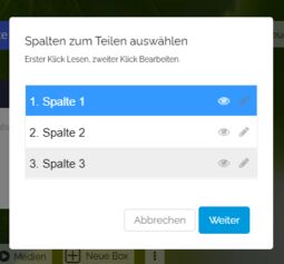 Vorschaubild Spaltengruppe teilen