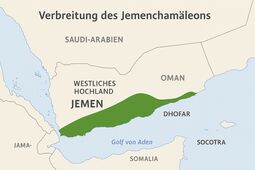 Vorschaubild Verbreitungsgebiet Jemenchamäleon (Copilot)