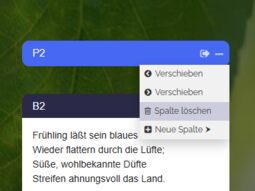 Vorschaubild Bearbeitung von eingebetteten Spalten
