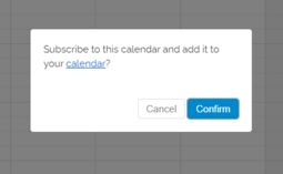 Preview image Confirm Calendar Subscription