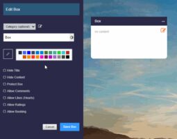Preview image Setting semi-transparent box color<br>and fill box with color