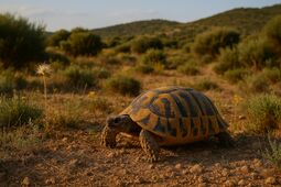 Vorschaubild Schildkröte in mediterraner Landschaft (Copilot)png