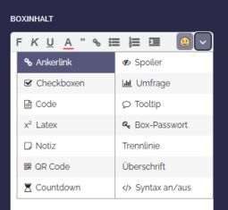 Vorschaubild Ankerlink im Dropdown des Box-Editors
