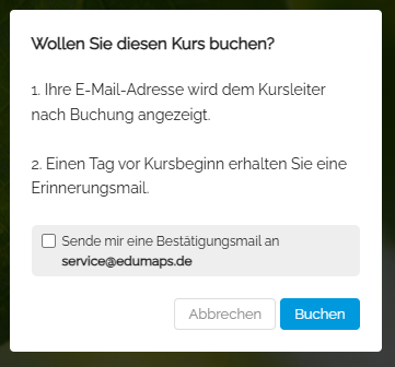 Vorschaubild Hinweis bei der Buchung