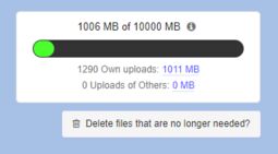 Preview image Example: Display of free Storage Space
